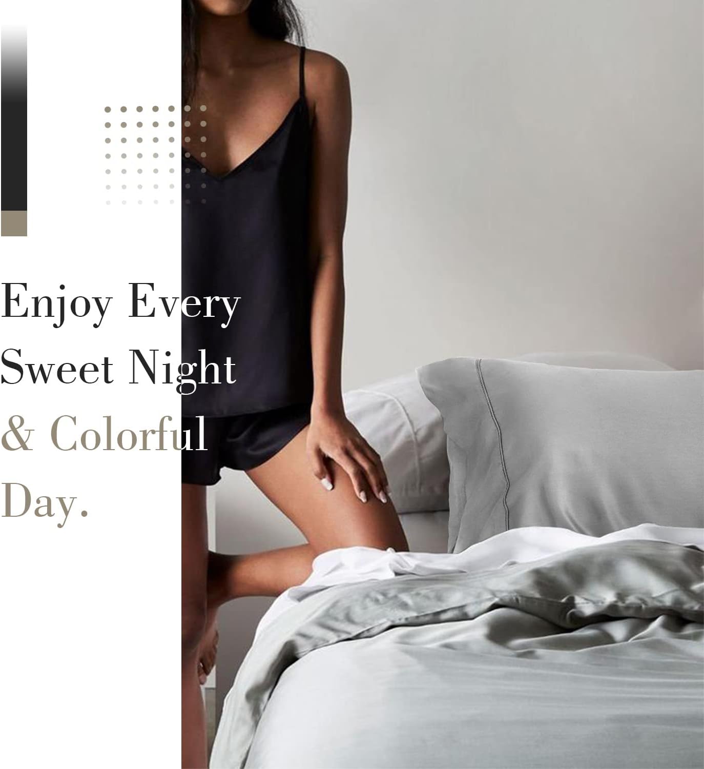 Cooling Queen Pillowcases Set of 2 Breathable Cool Silky Soft Rayon Derived from Bamboo Fabric, Moisture Wicking for Hot Sleepers, Hair and Skin Friendly, Light Gray, 2 Pack, 20x30IN